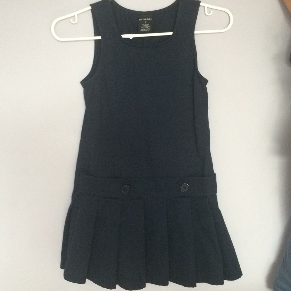 Navy blue school girl uniform dress